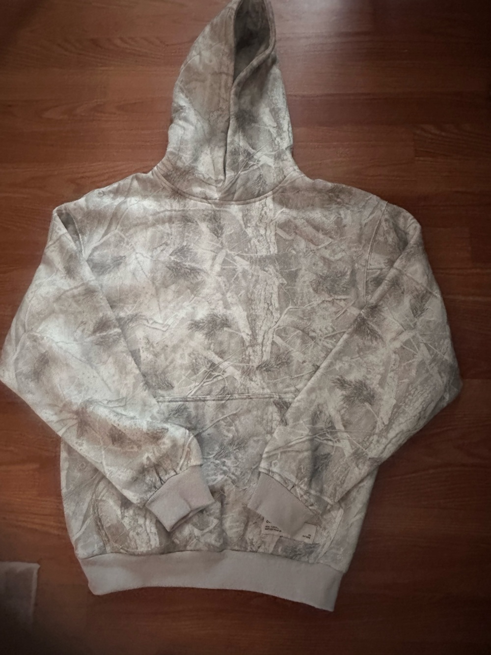 Neutral Camouflage Hooded Sweatshirt - Women